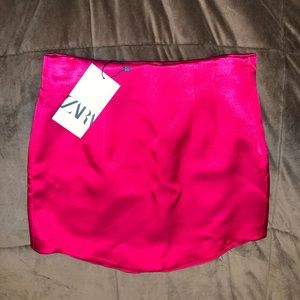 XS Zara Satin Mini Skirt (New With Tags)